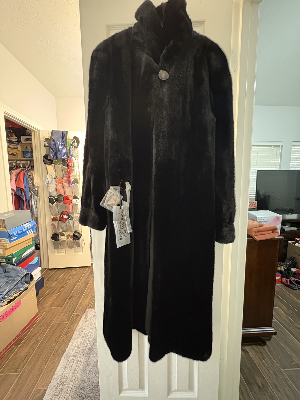 Classic Men's Long Black Trench Coat - Elegant Outerwear